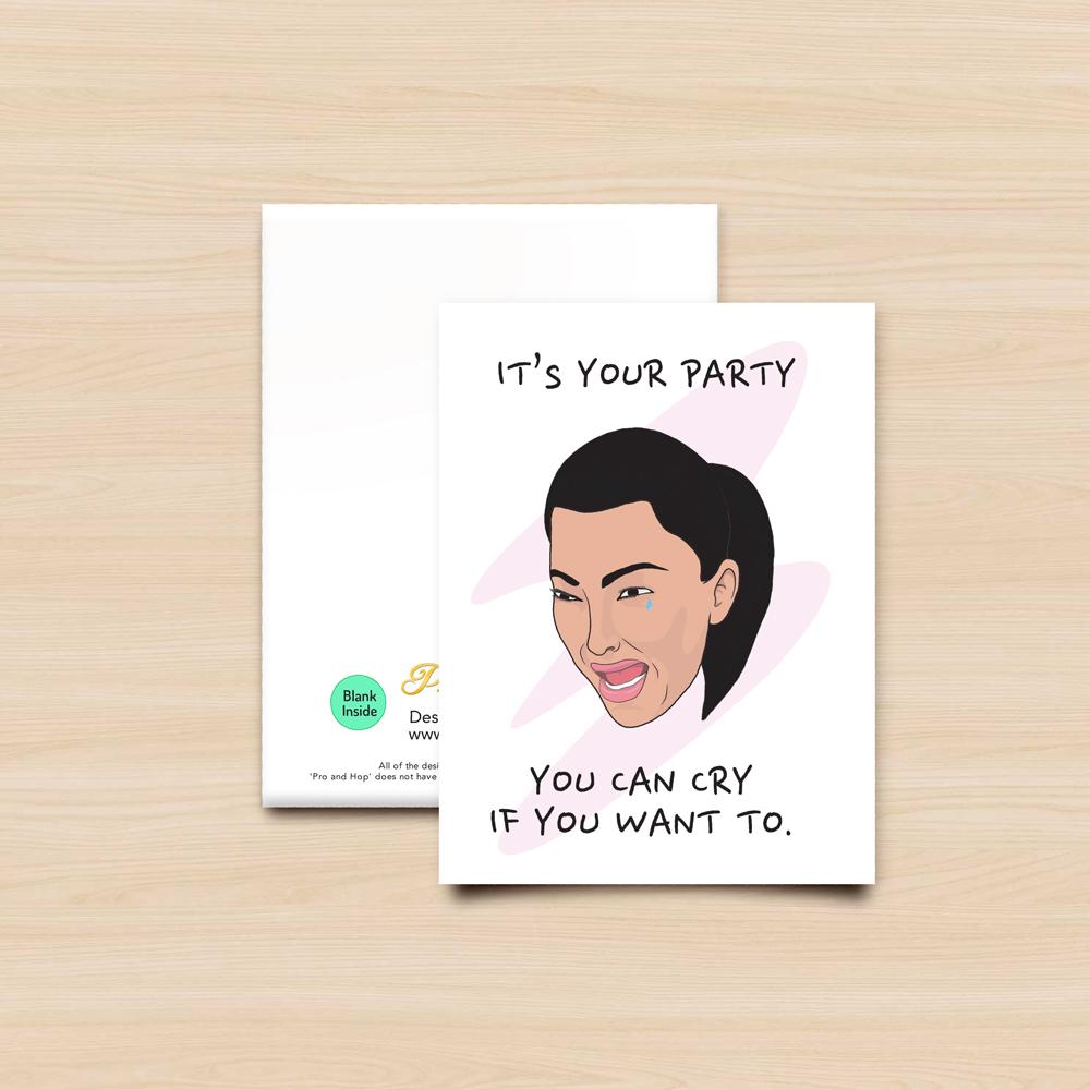 Pro & Hop Kim Crying Greeting Card