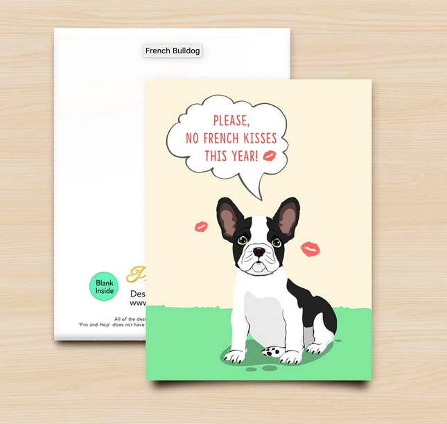 Pro & Hop French Bulldog Greeting Card