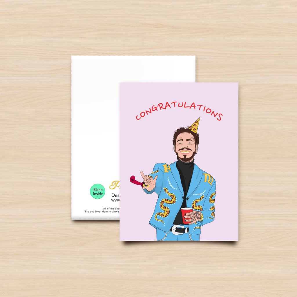 Pro & Hop Posty Greeting Card