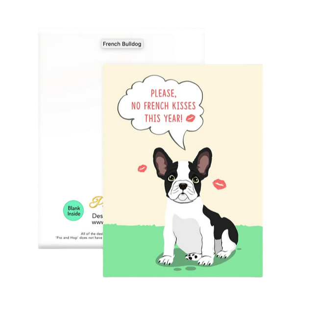 Pro & Hop French Bulldog Greeting Card