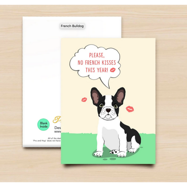 Pro & Hop French Bulldog Greeting Card