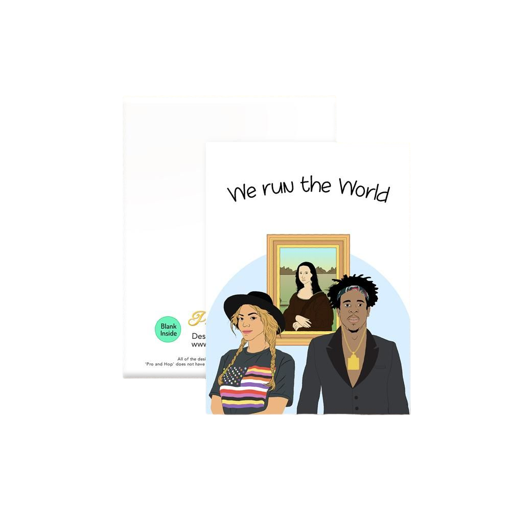 Pro & Hop We Run the World Greeting Card