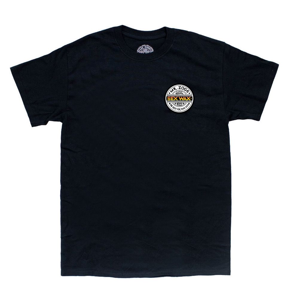 Sexwax Word Fade Orange Tee Black