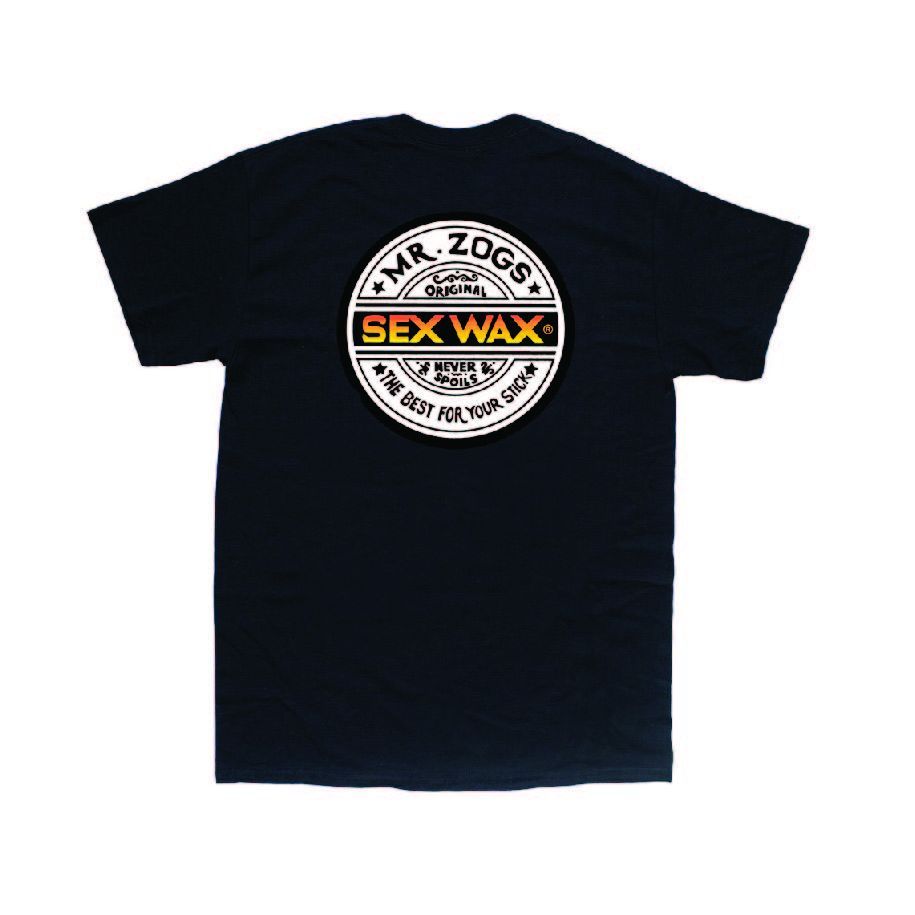 Sexwax Word Fade Orange Tee Black
