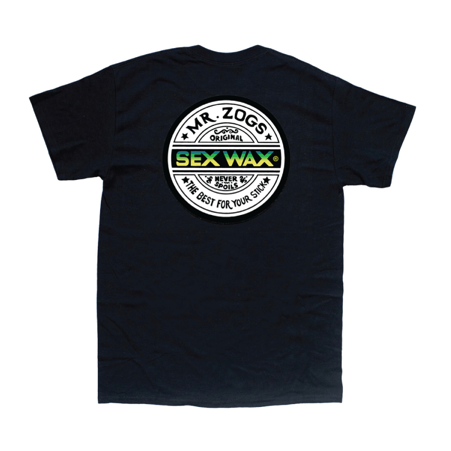 Sexwax Word Fade Green Tee Black