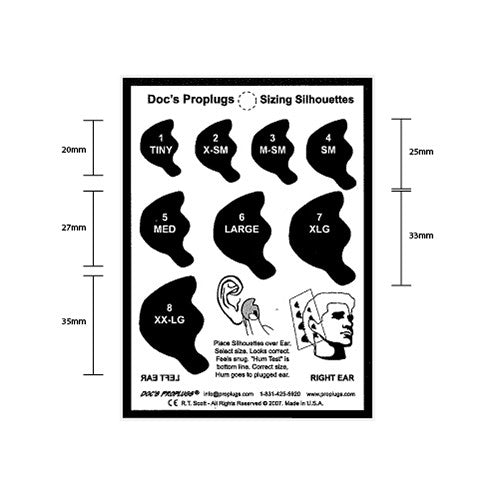 Docs Proplugs Non-Vented Blue Earplugs